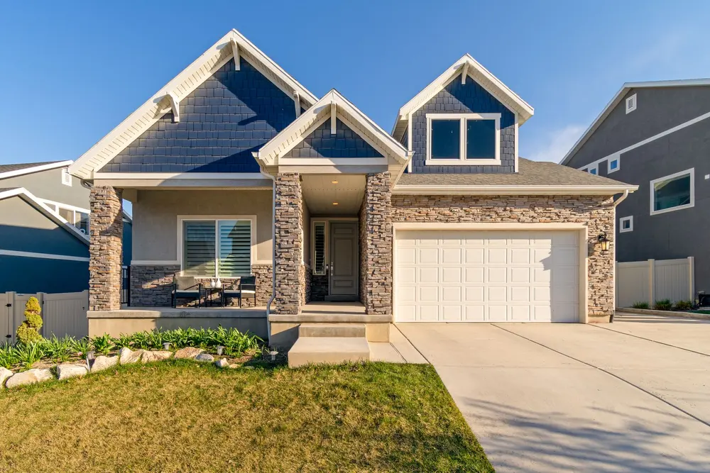 Stone-front suburban home in Rockwall TX