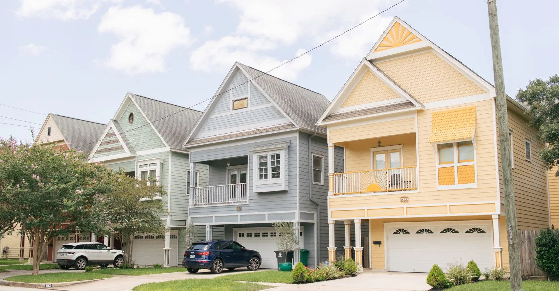 Residential homes in a neighborhood in our Texas service area